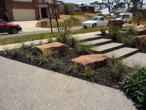 Exposed Aggregate Driveway And Stairs