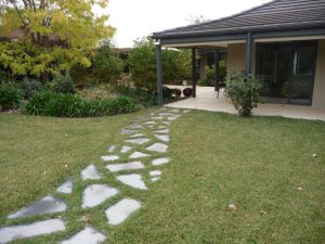 Slate Steppers In Lawn